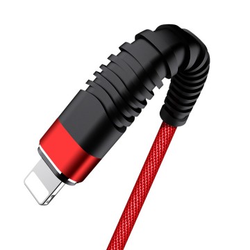 Lightning kabel 1m nylon rood2