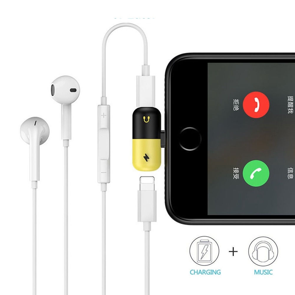 iPhone splitter adapter 2in1 Audio + Opladen - iPhone Oplader kabels De beste iPhone Opladers + Gratis verzending